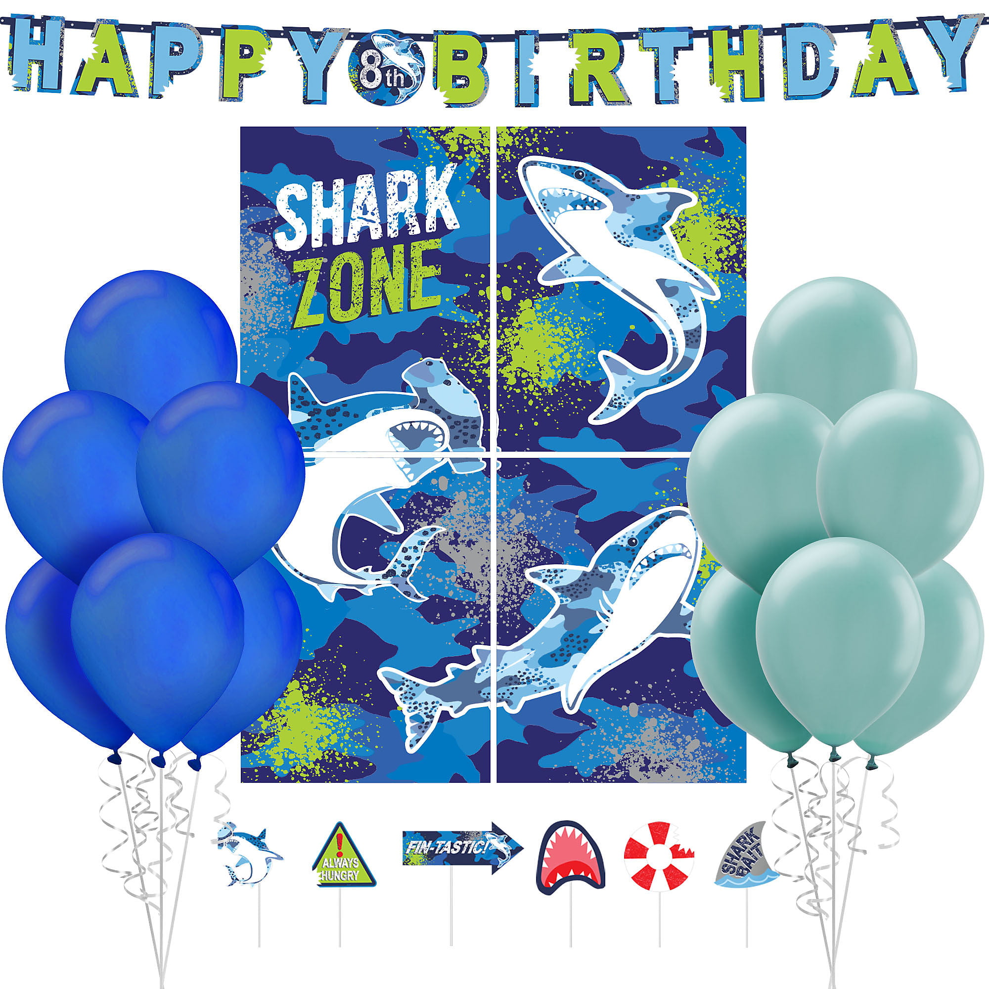 Shark Birthday Party Personalized Banner