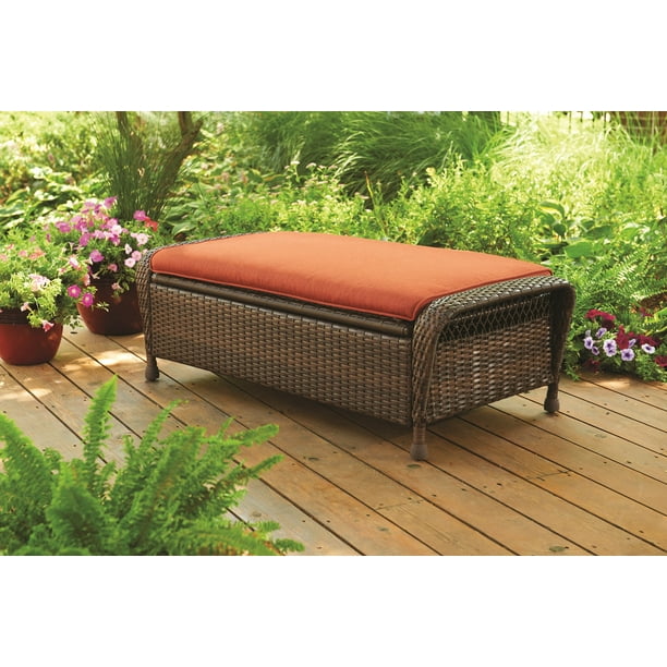 Better Homes And Gardens Azalea Ridge Outdoor Storage Ottoman Walmart Com Walmart Com