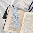 thumbnail image 4 of Kdxio Cute Chameleons On Blue Print Metal Tassel Bookmarks,Perfect Gift for Art Lovers and Bookworms Metal Bookmarks for Women, 4 of 8