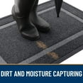 thumbnail image 6 of Smiry Door Mats For Inside, Low Profile Dirt Trapper Front Door Rugs, Fade Resistant Doormats For Outdoor Entrance, 36"x24", Grey, 6 of 8