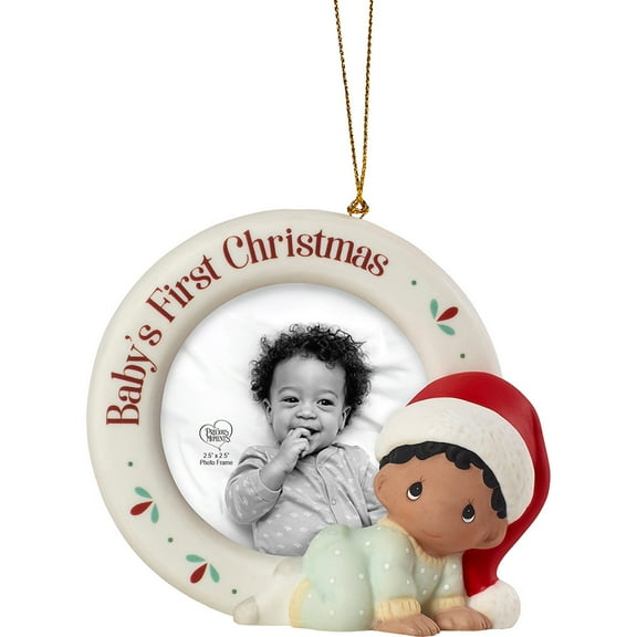 Precious Moments Baby's 1st Christmas Photo Frame Ornament, Medium Skin Tone, 1 Each