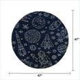 thumbnail image 2 of Mainstays Navy Space Round Indoor Rug, 47" Round, 2 of 6