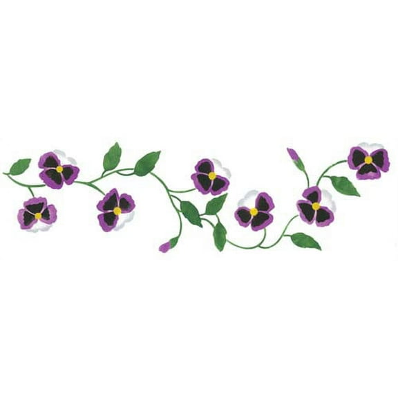 Pansy Flower Wall Stencil SKU #3172 by Designer Stencils