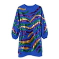 thumbnail image 2 of RXMEKW Robe de Carnaval pour Femmes à Manches Longues et Col Rond, Robe Maxi Imprimée pour Fête et Performance de Danse, 2 of 3