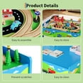 thumbnail image 7 of Garvee Wooden ﻿Train Table 33" x 24" x 16", with 80 Multicolor Piece, for Toddlers 3+, 7 of 7