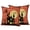 Black Orange, variant on Outdoor Pillow Covers 16x16 Set of 2, Halloween Night Waterproof Patio Throw Pillow Covers for Couch Sofa Chair, Horror Castle Witch Evil Pumpkin Purple Plaid Decorative Pillowcases for Throw Pillows