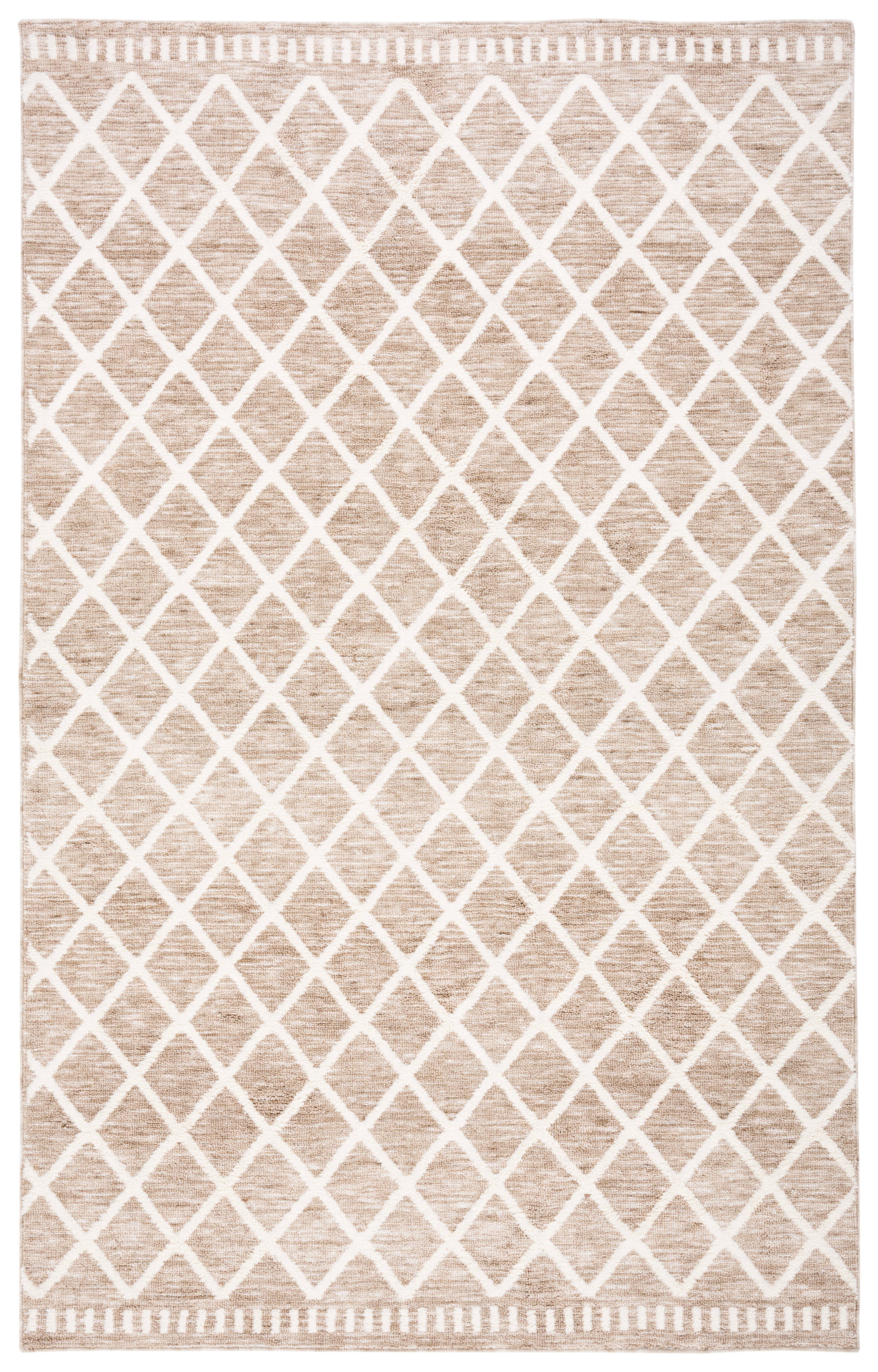 Safavieh Easy Care Dilara Cross Polyester Machine Washable Area Rug, Beige/Ivory, 5' x 8'