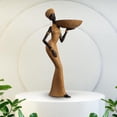 thumbnail image 6 of African Tribal Lady Statue Resin Ornament Hand Crafted Decorative Collectible Art Piece for Family and Friends Multipurpose D, 6 of 8