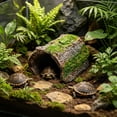 thumbnail image 4 of Btomtd Artificial Tree House Cave For Reptiles Turtle Rocks Hideout Basking Terrace Forn Aquarium Terrace Scenery Animals Shelter Climbing Toy Decoration, 4 of 4