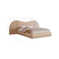 thumbnail image 3 of Meridian Furniture Everest Tan Linen Textured Fabric King Bed, 3 of 8