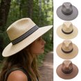 thumbnail image 2 of bestolf Sun Hat with Wide Brim Retro Hat Sun Protection Mesh Design Foldable Hat for Fishing (Light Gray ), 2 of 7