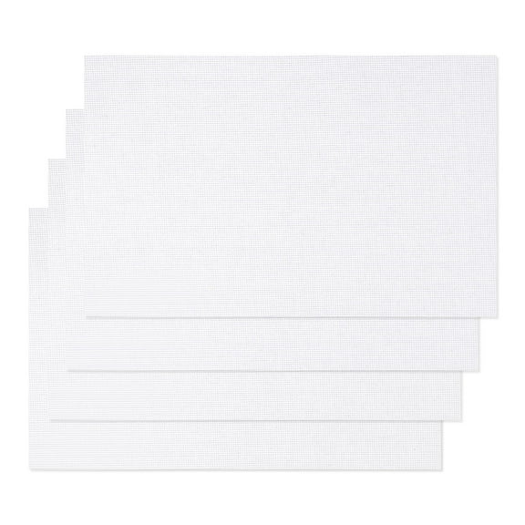 White Cross Stitch Cloth for DIY Needlework Projects 4 Pieces Aida Fabric 12x18 Inch