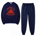 thumbnail image 2 of Puntoco Conjunto deportivo de pantalones deportivos informales con cuello redondo y sólido para mujer Puntoco Puntoco-8397, 2 of 3