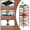 thumbnail image 3 of 7 Tier Water Bottle Organizer with Storage Shelves, Metal Drink Rack for Kitchen Pantry Office, 3 of 6