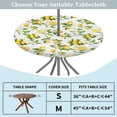 thumbnail image 6 of Yellow Lemon Flower Outdoor Round Tablecloth with Umbrella Hole and Zipper Elastic Edged Circle Table Cloth Waterproof Fitted Table Covers for Picnic Camping Garden Fit 36-44in, 6 of 7