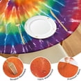 thumbnail image 4 of Colorful Tie Dye Pattern Round Fitted Tablecloth with Elastic Edge,Dining Table Cover Waterproof,Outdoor Round Tablecloth for Camping,Dining,Indoor and Outdoor, 4 of 7
