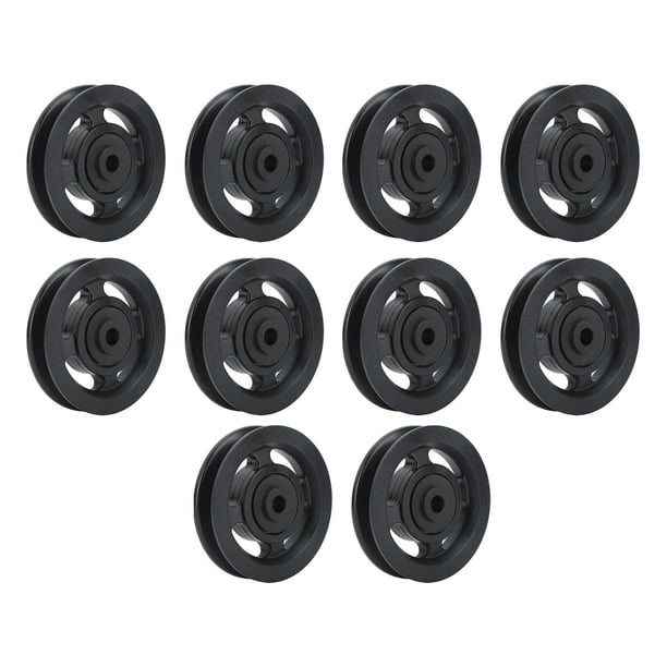 Rueda De Polea De Nailon De 90 Mm, Resistente, Silenciosa, Negra, Rueda De Polea De Rodamiento Universal De 90 Mm, 10 Piezas Para Gimnasio