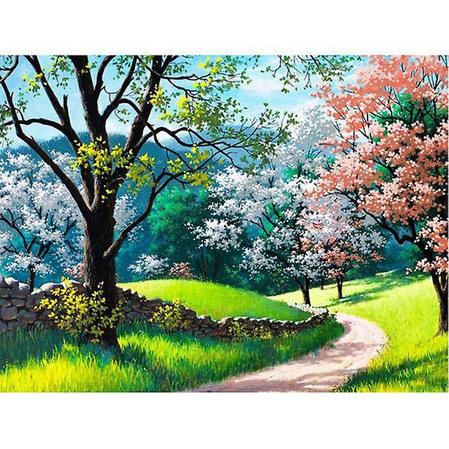30x40 Cm 5d Peinture Diamant Diy Complet, paysage Rural Diamant Peinture Diy Diamond Strass Toile Point De Croix Painting Par Numro Pour Dcoration
