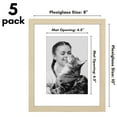 thumbnail image 5 of Americanflat 8x10 Picture Frame with Plexiglass with 5x7 Mat 5 Pack Display Photo Galleria Wall - Natural Oak, 5 of 8