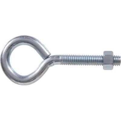 - Hillman Zinc Plated Eye Bolt with Hex Nut, Length 6
