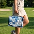 thumbnail image 4 of COEQINE Quilted Golf Cart Seat Cover, Folds Like a Bag with Handle for Easy Carry, Universal Fit 51.2"x30.3" for EZGO Yamaha Club Car 2-Seaters, 4 Pockets, Hawaiian Palm Tree Blue, 4 of 8