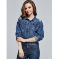 thumbnail image 4 of Camii Mia Denim Jacket for Womens Long Sleeve Jean Jacket, 4 of 6