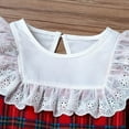thumbnail image 4 of YEEDISON Baby Dress Children's Dress Spring Fall Clothes for Kids Fashion Plaid Lace Ruffles Long Sleeve Christmas Party Girls Dresses School Children Girl Clothing 18M-6Y, 4 of 4