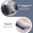 thumbnail image 7 of 120"Modern L Shaped Modular Sectional Sofa, Boneless Cloud Couch with Ottoman, Oversized Corduroy Couch Deep Seat, 30D Sponge for Indoor Living Room, No Assembly Required(Dark Grey), 7 of 7
