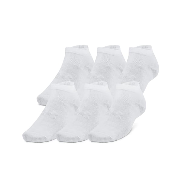 Calcetines Under Armour Essential Low, unisex, 6 unidades, color blanco, talla M