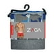 thumbnail image 2 of Bóxer Zaga para Hombre, Corto Double Brush Azul 3 Piezas Talla CH, 2 of 4