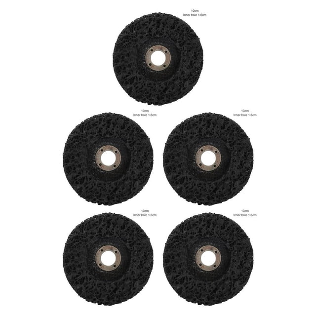 Riwesomey Rueda de lijado Acero inoxidable Pulido Pulido Agujero interior Herramientas de resistencia al desgaste para amoladora angular Coche # 100 negro Type6 NO6 Riwesomey CBP065662