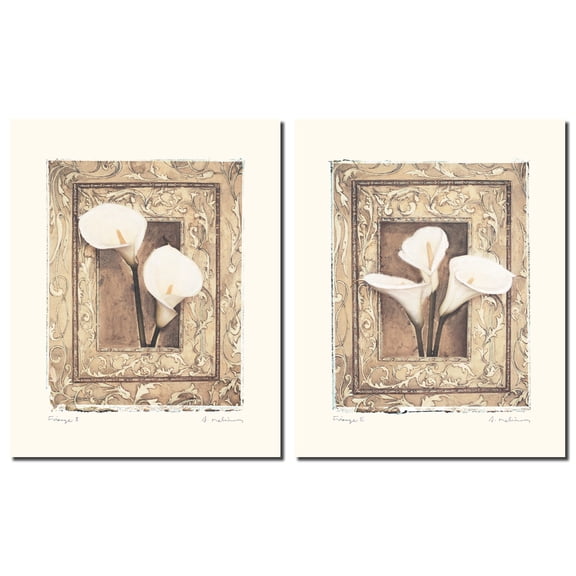 Firenze I Beautiful White Calla Set; Two 11x14 Poster Prints