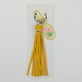 thumbnail image 7 of Goosavvy Faux Leather Tassel Keychain with Resin Tulip Charm, Yellow, 7 of 7