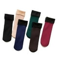 thumbnail image 5 of Yuanlong Womens Socks Plain Thickened Fuzzy Medium Tube Socks For Cold Weather Outdoor Wear Thermal Snow Socks For Ladies, 5 of 6