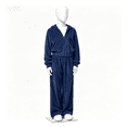 thumbnail image 3 of Gaxelrn Girls Velour 2 Piece Matching Set Full Zip Hoodie and Wide Leg Pants Blue for 5-12 Years,Size 11-12T, 3 of 5