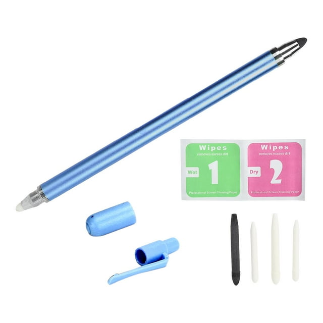 DoubleEnd Stylet pour Écrans Tactiles Remplacement Haute Sensibilité Stylet pour Tablette Ipad (Bleu)