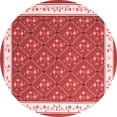 thumbnail image 1 of Ahgly Company Indoor Round Abstract Red Contemporary Area Rugs, 6' Round, 1 of 4