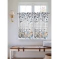 thumbnail image 2 of Blue Beige Coastal 2 Panel Kitchen Curtains for Windows, Beach Starfish Summer Eucalyptus Retro Bathroom Privacy Curtain, Home Décor Window Treatment for Bedroom/Living Room 55"x45", 2 of 6