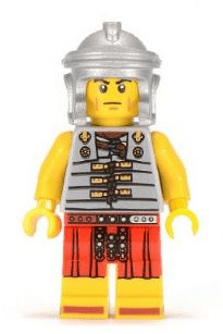 Genuine Lego Serie 6 Romano Soldado Minifigura Completo Raro 8827 Set 465 