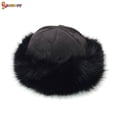 thumbnail image 2 of Spencer Women's Faux Fur Hats Solid Color Fluffy Bucket Hat Winter Ear Warmer Ski Cap (Black), 2 of 5