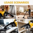thumbnail image 6 of Cordless Vacuum Cleaner for Makita 18V Battery, 5-in-1 handheld vacuum with 4.0Ah Battery and Charger for Car Floor Carpet, Yellow, 6 of 12