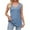 Blue, variant on Timegard Womens Tank Top Ribbed V Neck Sleeveless Solid Color Comfy Fitting Casual Tee Shirts