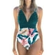 thumbnail image 1 of Toystoory Traje de baño para mujer, sin mangas, acolchado, ajustado, para viajes de verano, con tirantes, ropa de playa para mujer, azul + flor Type2 NO2, 1 of 5