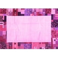 thumbnail image 1 of Ahgly Company Indoor Rectangle Solid Pink Modern Area Rugs, 6' x 9', 1 of 4