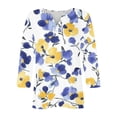 thumbnail image 6 of Babysbule 3/4 Sleeve Floral Printed Thin Button-Down V-neck Blouse & Top, Women's, 6 of 6