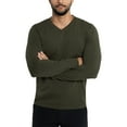 thumbnail image 5 of X RAY JEANS Mens Long Sleeve V-Neck T-Shirt, Army Green, S, 5 of 9