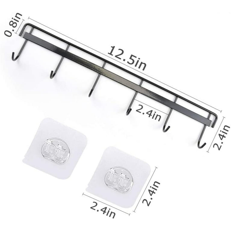 9pcs/set Wall Mounted Adhesive Hooks For Jewelry Storage, No Drilling,  Necklace Display Rack, Door/household Items Hanger