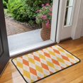 thumbnail image 2 of Orange Yellow Checkerboard Checkered Pattern Door Rugs,Washable Non Slip Door Mats Indoor,Decorative Door Mats,Entry Mat Indoor for Entrance,Bedroom,Kitchen,Bathroom,30"x17", 2 of 6