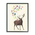 thumbnail image 2 of Stupell Industries Modern Deer Geometric Triangles Pattern Shapes Framed Wall Art, 11 x 14, Design by Cassia Beck, 2 of 5