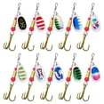 thumbnail image 7 of Bright Fishing Spoon Baits With Double Vibrations Plates Depth Diving Action Enhances Fish Attraction, 7 of 7